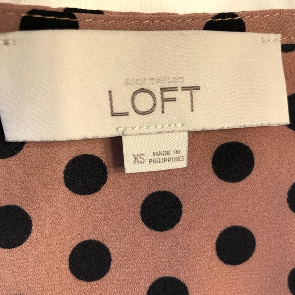 Loft rose flowy tank black lace, polka dot - Picture 4 of 6